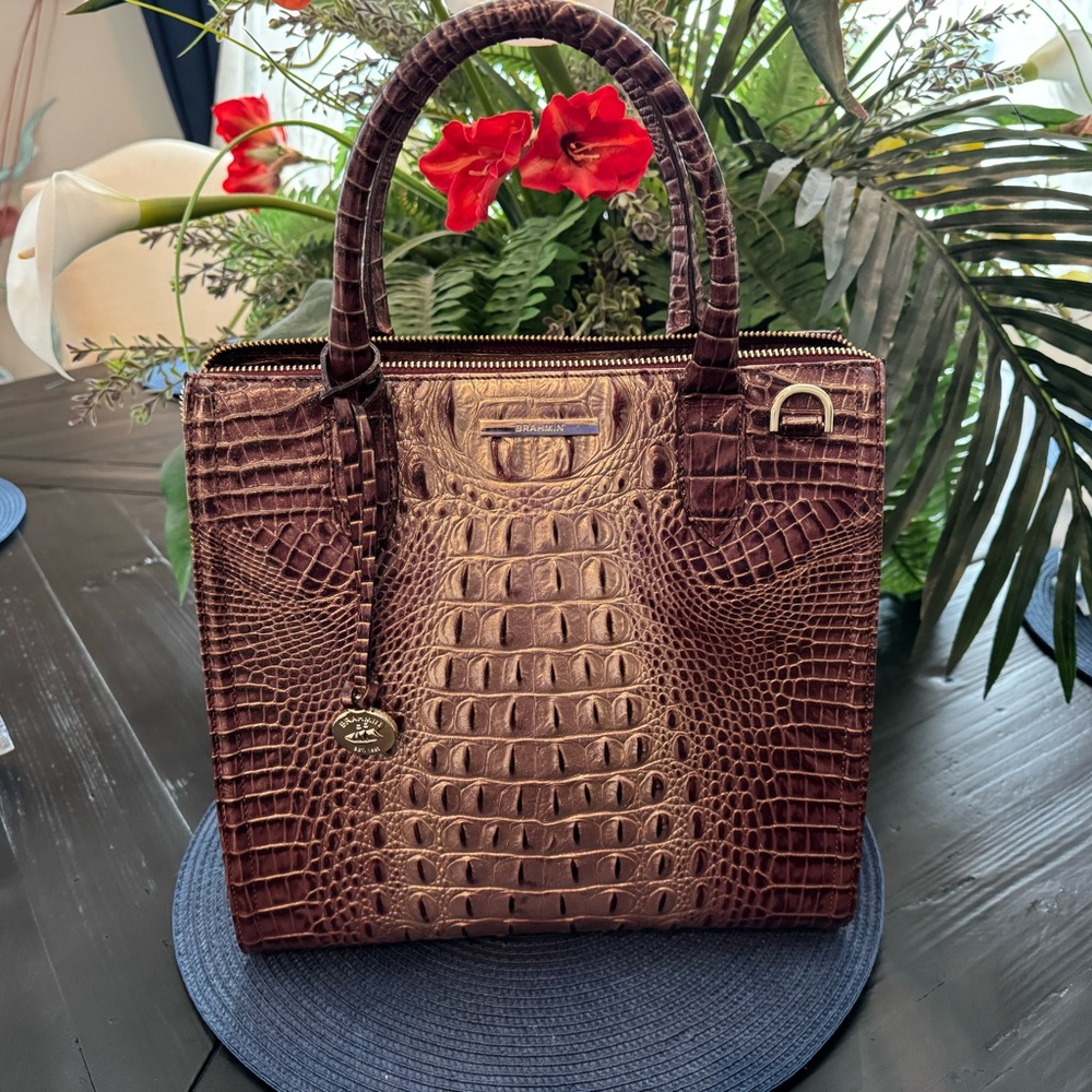 Brahmin Sample Bag in a rich burgundy! Large Caroline